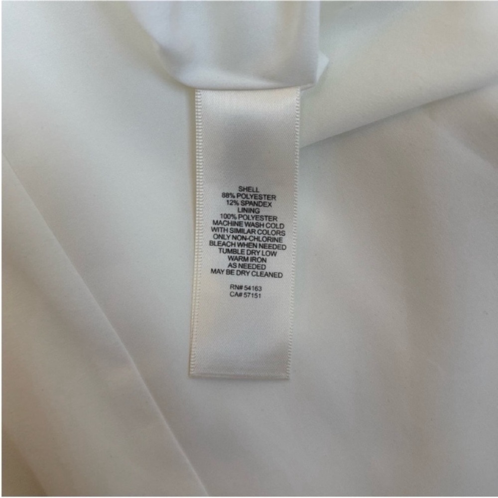 Eliza J Mini Dress Fit Flare Modest Bridal Shower Engagement Ivory White Size 8 - Picture 9 of 11